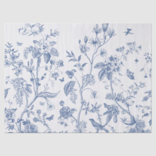Klassisches Blau-Weiß-Chinoiserie Seidenpapier