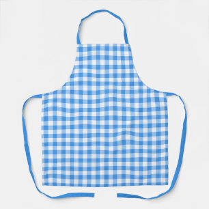 Klassisches Blau-Weiß-Gingham-Buffalo-Karo Schürze