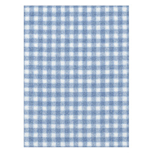 Klassisches Blau-Weiß-Gingham-Karo Tischdecke