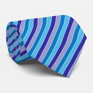 Klassisches blaues Lila Pajama Streifen Muster Nec Krawatte