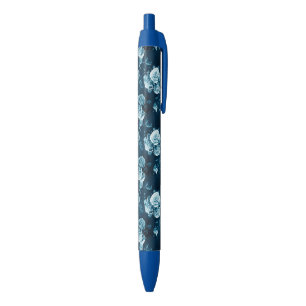 Klassisches blaues Rosen-Muster Kugelschreiber