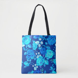 Klassisches Blaues Rosenblumenmuster-87600