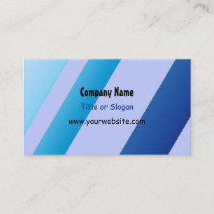 Klassisches blaues Streifendesign Visitenkarte