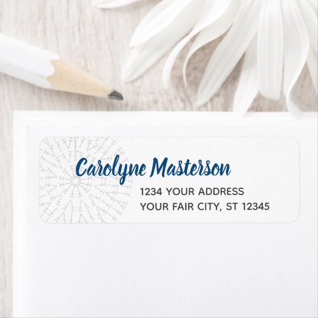 Klassisches Blue Crochet Chart Label (Insitu)