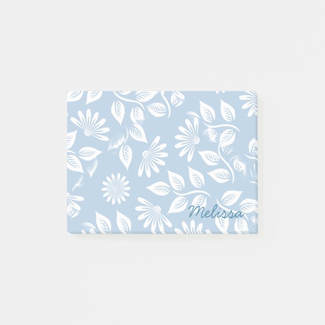 Klassisches Blumenmuster - Wählen Sie Ihre Farbe!  Post-it Klebezettel (Vorderseite)