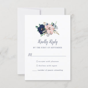 Klassisches Blüte UAWG RSVP Karte