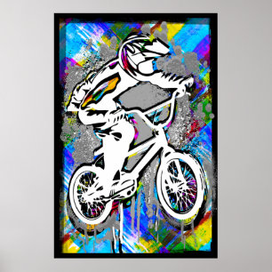 Klassisches BMX-Fahrrad - BMX-Freestyle-BMX-Poster Poster