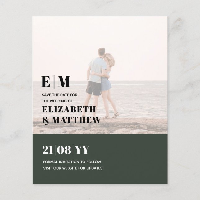 Klassisches BOLD-FOTO OVERLAY Speichern Sie den DA Flyer (Vorne)