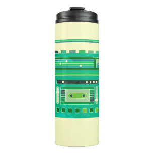 Klassisches Boom-Box-Vintage-Bild Thermosbecher
