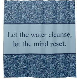 Klassisches botanisches Zitatmuster Duschvorhang