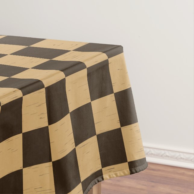 Klassisches Braun und Beige Karomuster  Tischdecke (Beispiel)