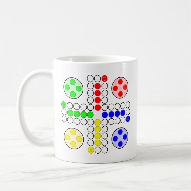 Klassisches Brettspiel Ludo Tasse (Links)