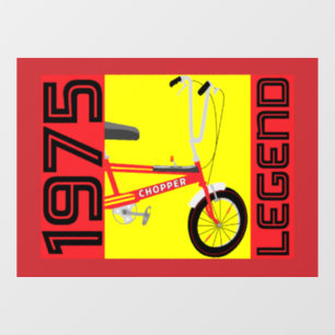 Klassisches Britisches Fahrrad der 70er Jahre Fensteraufkleber