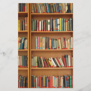 Klassisches Bücherregalmuster, Bücher, alte Bücher Briefpapier