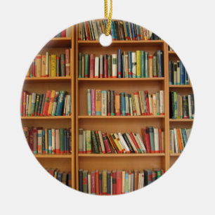Klassisches Bücherregalmuster, Bücher, alte Bücher Keramikornament