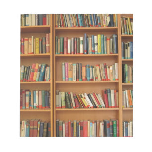 Klassisches Bücherregalmuster, Bücher, alte Bücher Notizblock