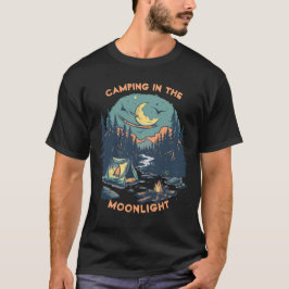 Klassisches Camping im Mondschein T-Shirt