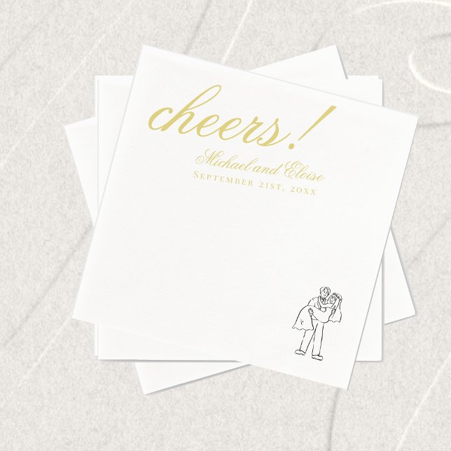 Klassisches Chartreuse Prost Elegante Hochzeit Serviette (Classic Chartreuse Cheers Elegant Wedding Napkins)