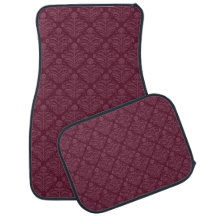 Klassisches Chic Bordeaux Blumen Damast