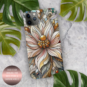 Klassisches Chic-Buntglas-Blumenkunstmuster iPhone 16 Pro Max Hülle