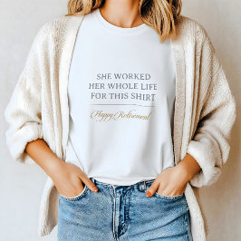 Klassisches Chic Kalligrafie Glücklicher Ruhestand T-Shirt