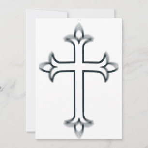 Klassisches christliches Kreuz Minimalistische Kun Einladung