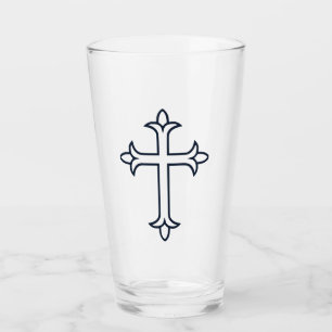 Klassisches christliches Kreuz Minimalistische Kun Glas