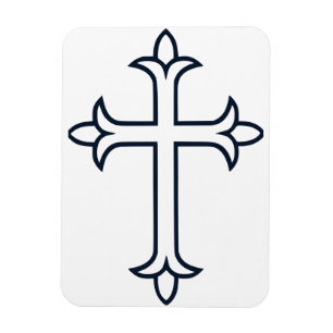 Klassisches christliches Kreuz Minimalistische Kun Magnet