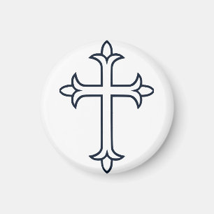 Klassisches christliches Kreuz Minimalistische Kun Magnet