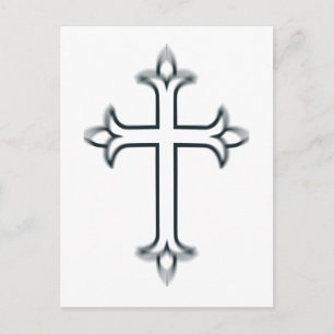 Klassisches christliches Kreuz Minimalistische Kun Postkarte