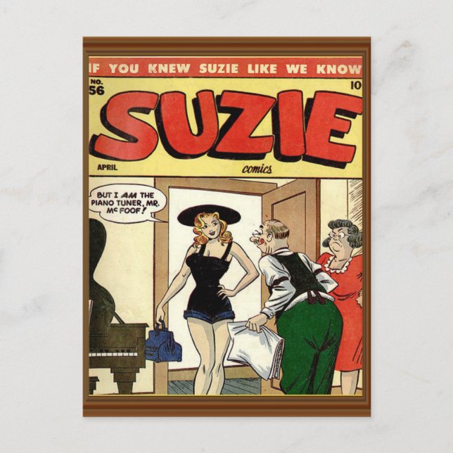 Klassisches Comic-Cover Vintag Suzie Postkarte (Vorderseite)