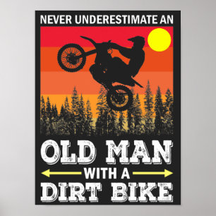 Klassisches Cooles Vintages Retro Motocross Dirt B Poster