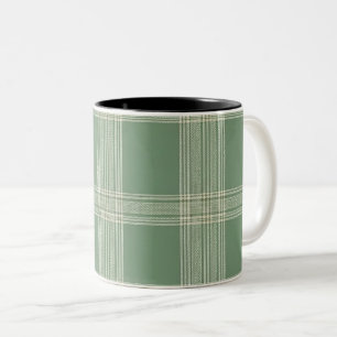Klassisches Cottagecore-Gingham-Karo Zweifarbige Tasse