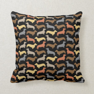 Klassisches Dackel-Silhouette-Kissen Kissen