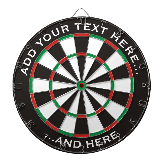 Klassisches Dartboard mit benutzerdefiniertem Text Dartscheibe (vorne)