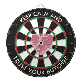 Klassisches Dartboard mit Steak Dartscheibe