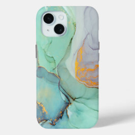 Klassisches Design aus Aquamarinem und blauem Marm Case-Mate iPhone Hülle