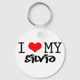 Klassisches Design "I Liebe My Silvia" Schlüsselanhänger