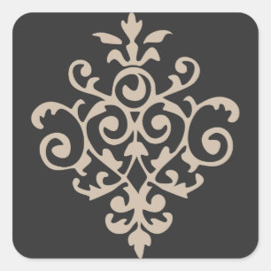 klassisches Design Quadratischer Aufkleber