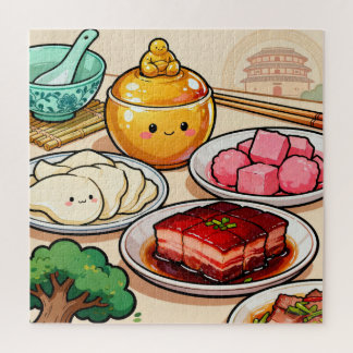Klassisches Dim Sum- und chinesisches Gerichte-Puz Puzzle