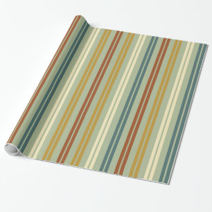 Klassisches Doppelstreifenmuster Retro-Celadon-Ros Geschenkpapier
