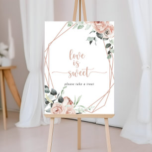 Klassisches Dusty-Pink-Rosen-Blumen-Liebe-ist-süß- Poster