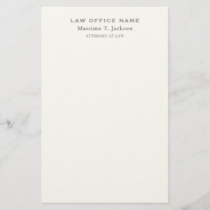 Klassisches einfaches Anwaltsbüro Briefpapier