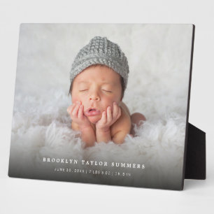 Klassisches Einfaches Schwarzes Farbverlauf Modern Fotoplatte