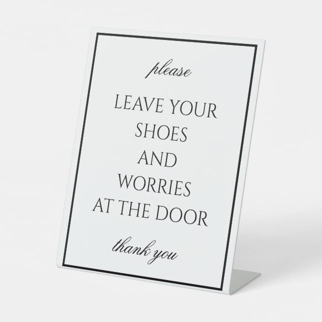 Klassisches einfaches White Remove Shoes Counter S Sockelschild (Vorderseite)