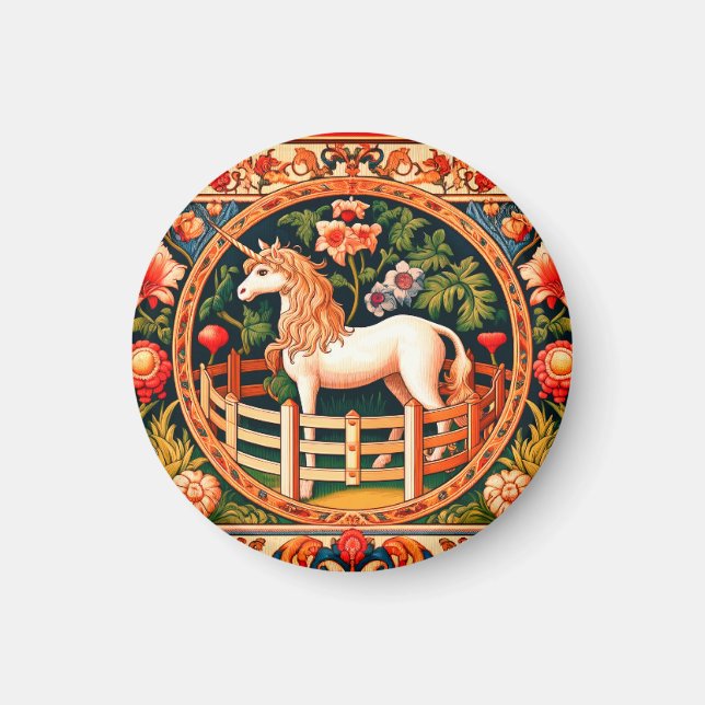 Klassisches Einhorn Magnet (Vorne)