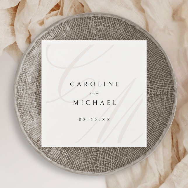 Klassisches Elegance-Kalligrafie-Monogramm Serviette (Classic Elegance calligraphy monogram Napkins)