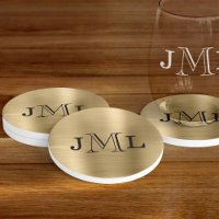 Klassisches Elegant 3 Buchstaben Monogram, gegosse