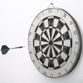 Klassisches Elegant aus schwarzem und weißem Marmo Dartscheibe