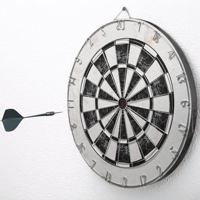 Klassisches Elegant aus schwarzem und weißem Marmo Dartscheibe (Von Creator hochgeladen)